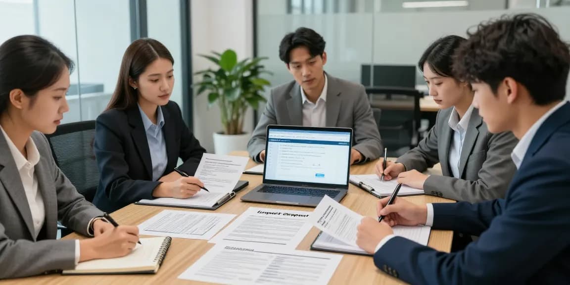 Effiziente Zollabwicklung bei der Zollagentur Dortmund mit professionellem Team in moderner Büroatmosphäre