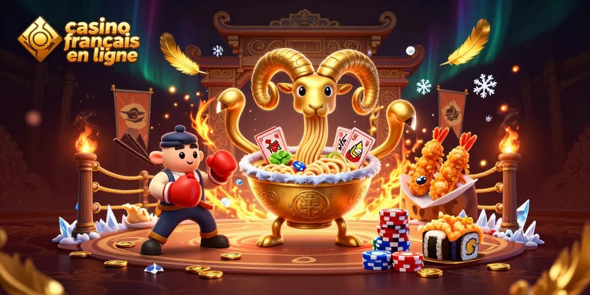 Jouez au casino français en ligne avec un bol de ramen géant et des personnages amusants