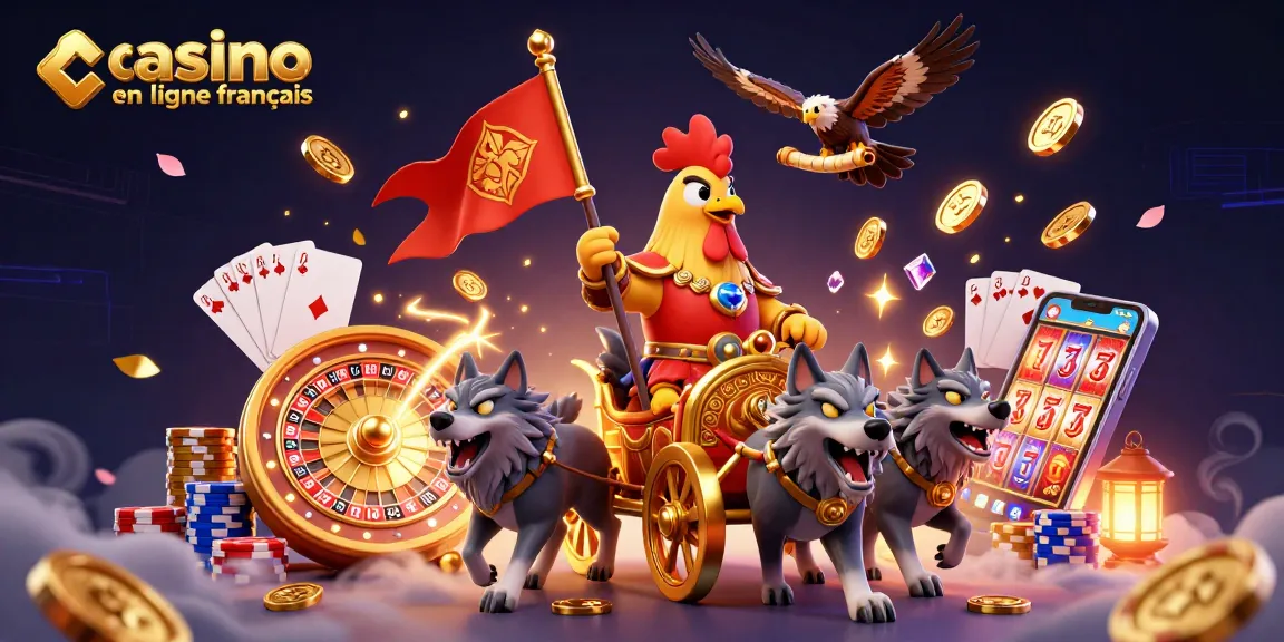 Découvrez des gains palpitants au casino en ligne francais avec une illustration 3D vibrante.