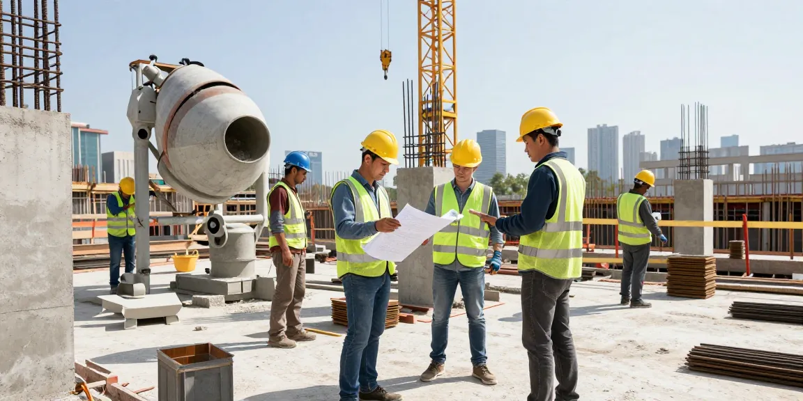 NAGA2000 construction workers collaborating on innovative concrete projects