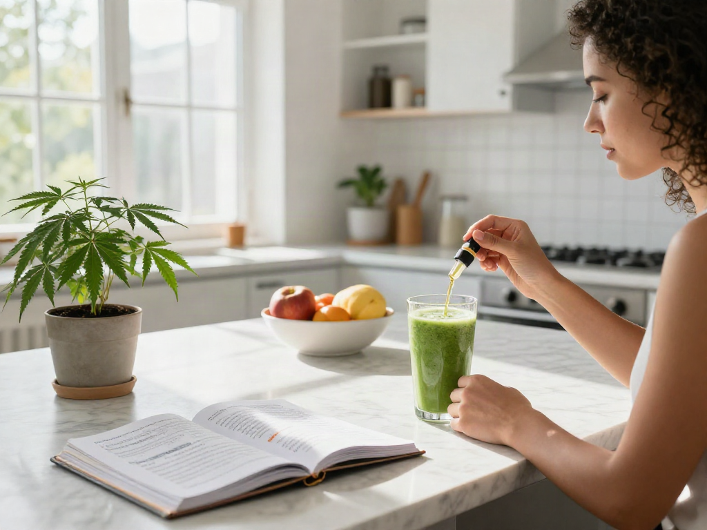 top 10 shatter strains in canada, CBD oil and hemp extract in a bright kitchen for wellness