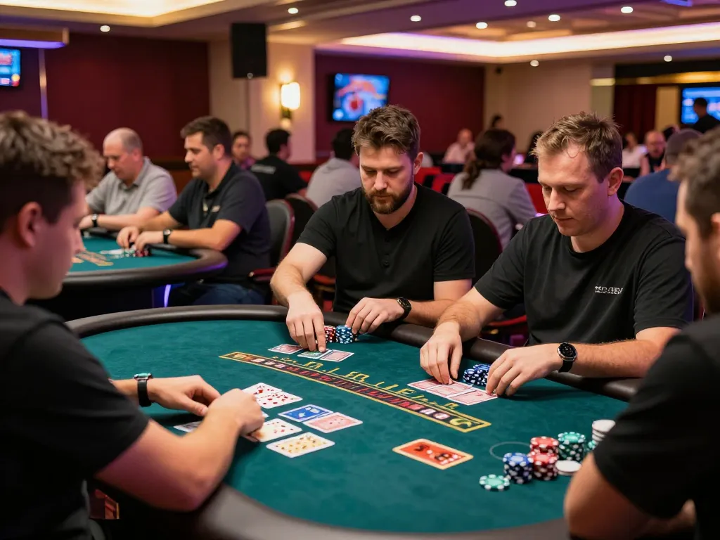 Players strategizing and enjoying blackjack at SC88 casino, showcasing engagement and excitement