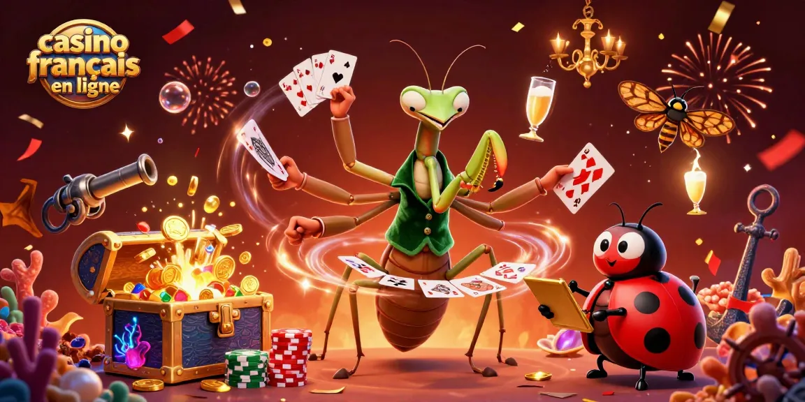 Jouez à des jeux passionnants sur casino français en ligne avec un croupier manchot et une ambiance festive.