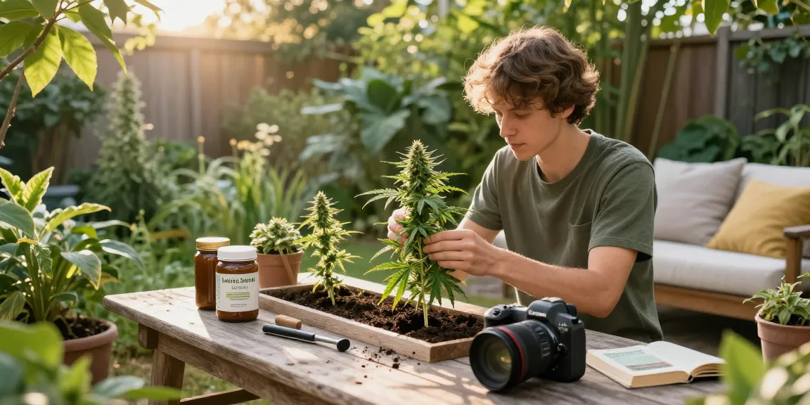 Living Soil für Cannabis in natürlichem Garten, hochwertige organische Nährstoffe und gesunde Pflanzen, natürliche Wellness-Umgebung.