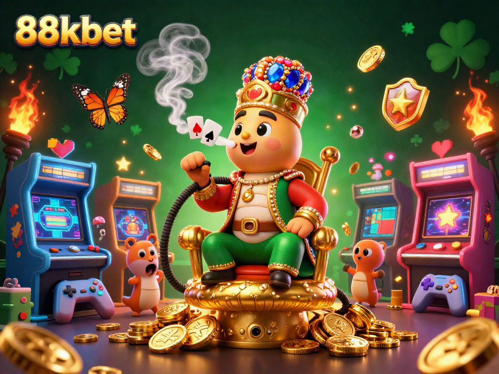 Join the excitement at 88kbet with a vibrant, immersive virtual casino scene filled with gaming energy.
