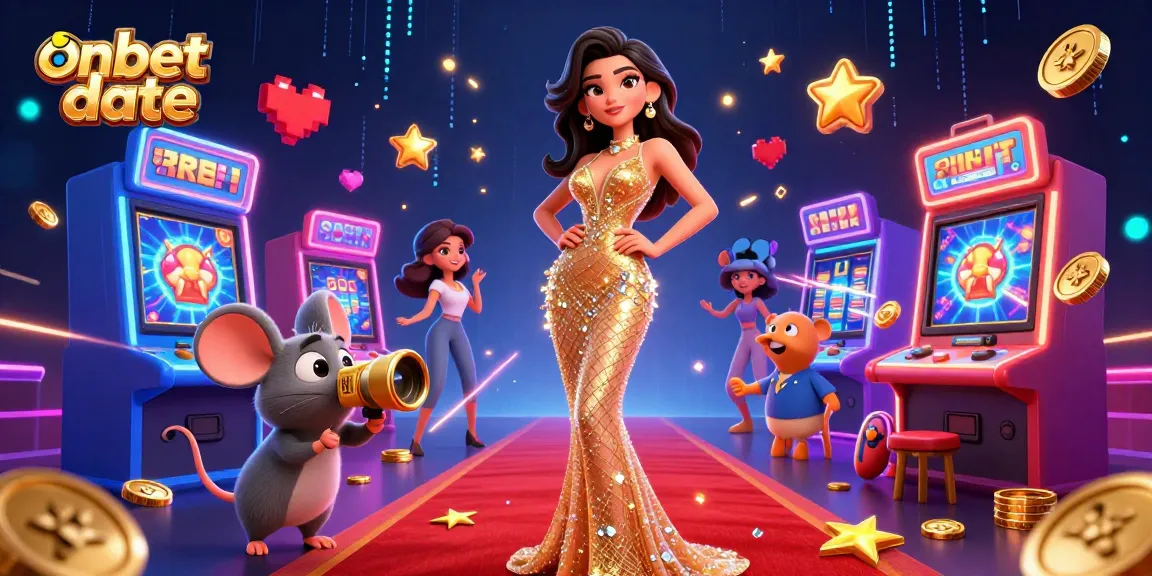 Experience the excitement of gaming with onbet date featuring colorful slot machines and dynamic characters.