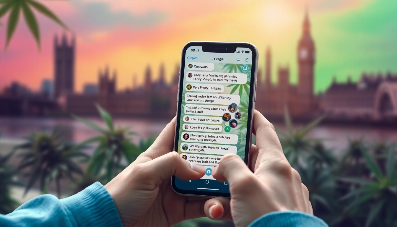 Engage with weed telegram london through vibrant discussions in a dynamic digital setting.