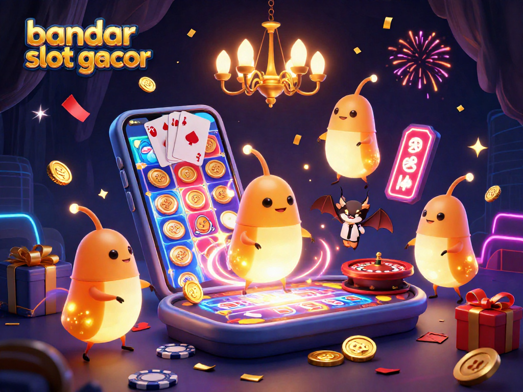 Menang di bandar slot gacor dengan kasino gua yang dipenuhi cahaya kuning dari kunang-kunang.