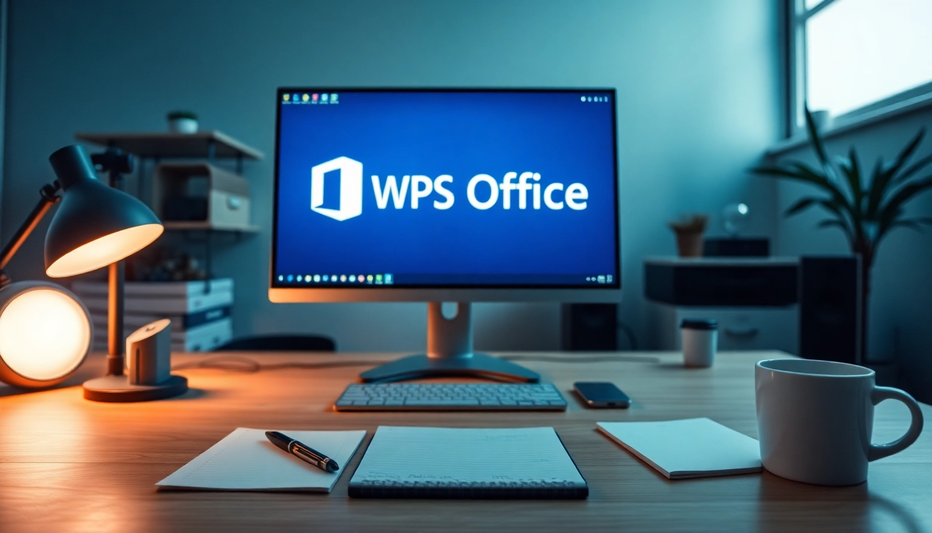 现代工作区中展示的 WPS Office 软件,凸显高效生产力。