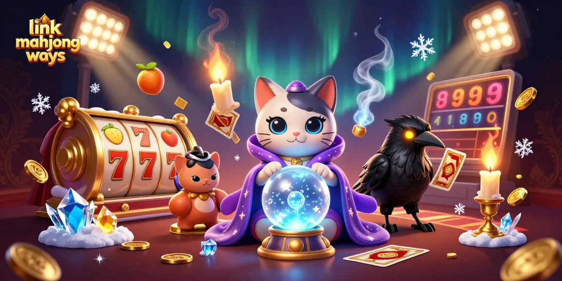 Play the exciting link mahjong ways with vibrant symbols and dynamic gameplay elements in this engaging illustration.