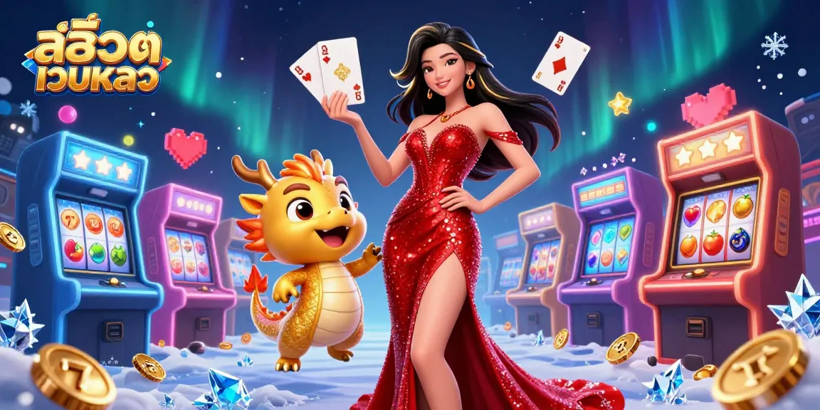 Experience the vibrant allure of สล็อตเว็บตรง in a stunning magical casino scene.
