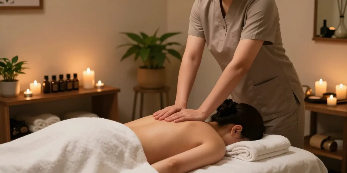 Swedish massage session in a serene therapy studio, showcasing relaxation and rejuvenation.