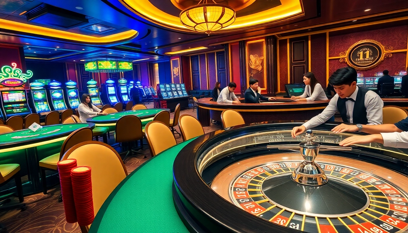 Gamblers enjoying a sophisticated gaming experience at Nhà cái Lu88's casino.