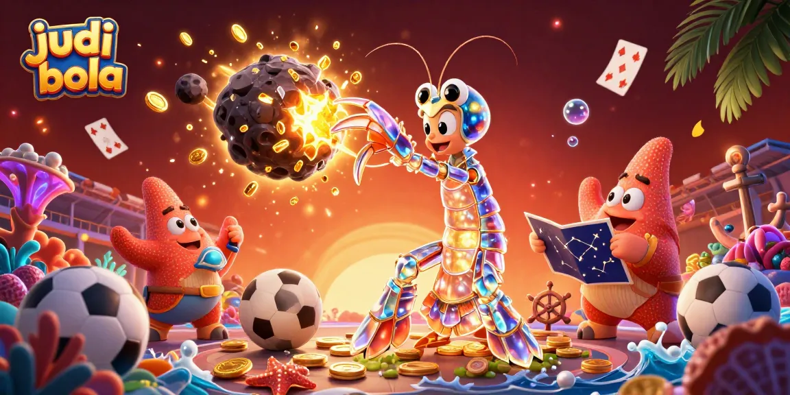 Engage in judi bola with thrilling sports betting scenes illustrated by colorful characters and dynamic elements.