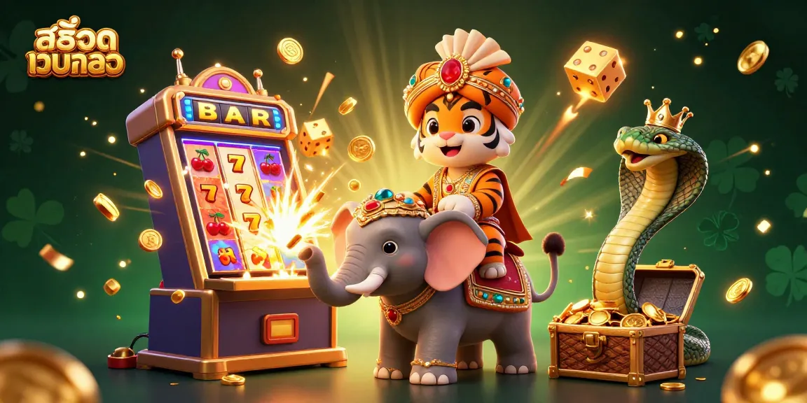Experience thrilling สล็อตเว็บตรง action with a captivating 3D scene of maharaja and elephant.