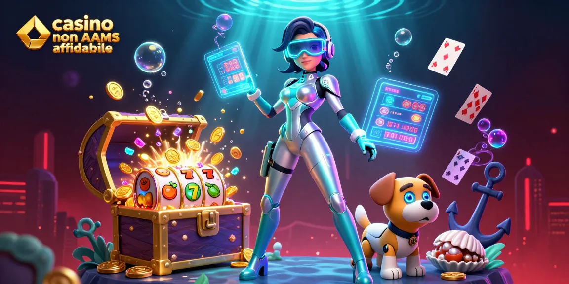 Interagisci con i casino non AAMS affidabili in una scena dinamica 3D con personaggi vivaci ed elementi di gioco immersivi.