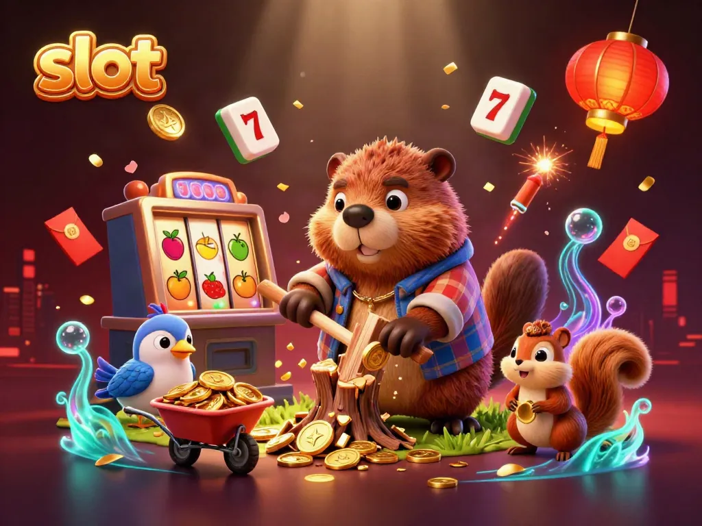 Spin the slot machine reels with luck in this 3D casino adventure featuring charming characters.