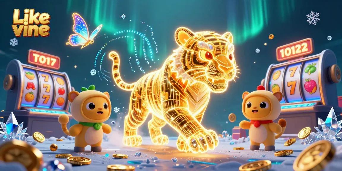 Spin the reels in a vibrant digital casino landscape with Like vine and golden tiger