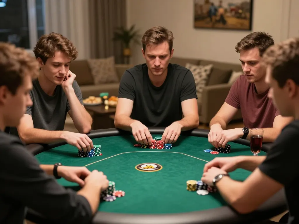 Players enjoying a go8 poker night with strategy and excitement in a social setting.