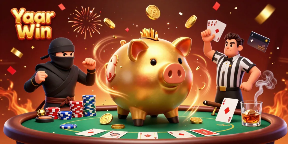 Experience thrilling gameplay with Yaar Win's vibrant casino action featuring game elements and characters.