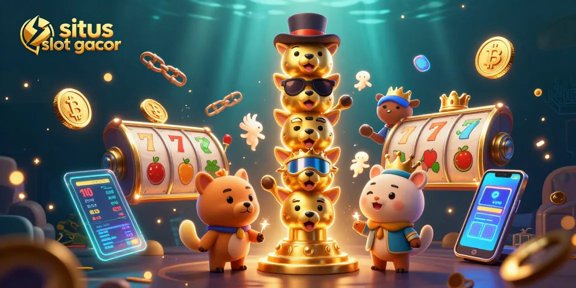 Experience thrilling gameplay at situs slot gacor with vibrant slot reels and animated 3D characters.