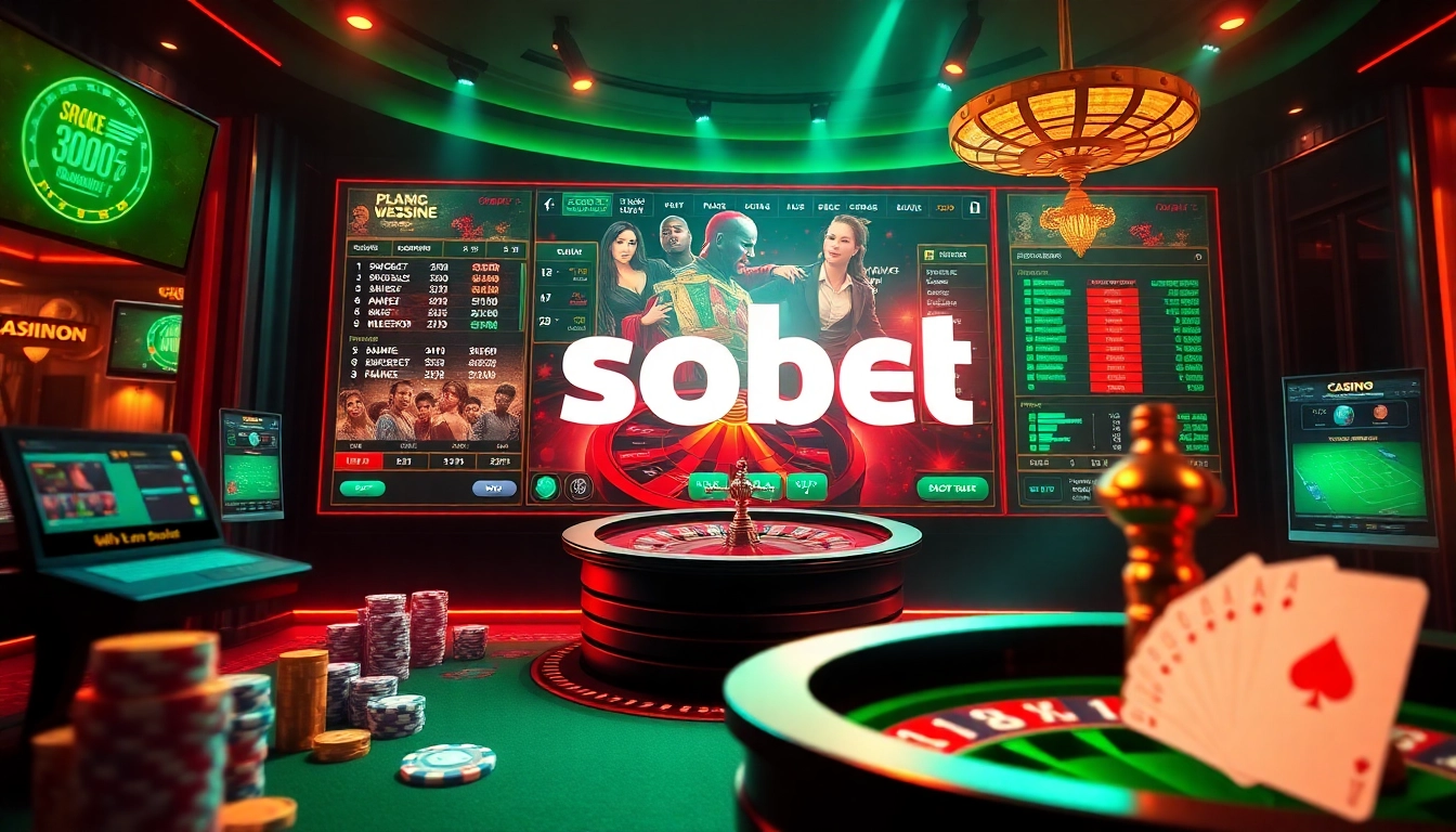 Engaging online gaming interface showcasing link alternatif sbobet with vibrant casino elements.