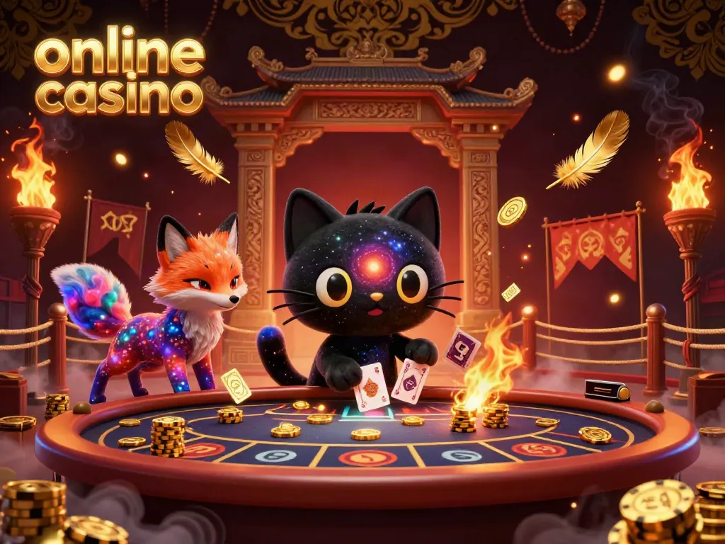 Experience the excitement of an online casino with a cosmic twist featuring dynamic characters and vibrant game elements.