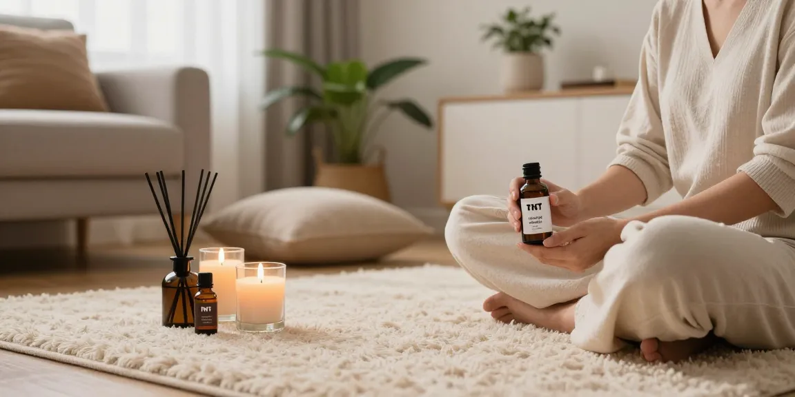 Enhance your relaxation with TNT Liquid Incense in a cozy home setting.