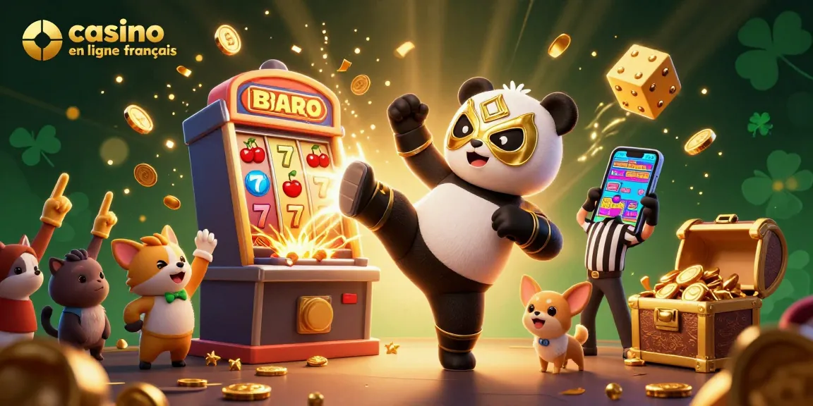 Vivez une action palpitante au casino en ligne français avec des personnages animés et des éléments de jeu vibrants.