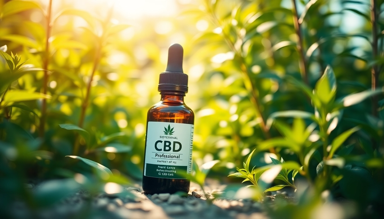 Showcase high-quality CBD Oil bottle amidst fresh herbs, emphasizing natural wellness.