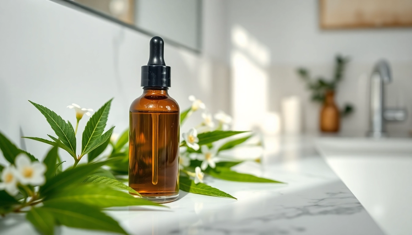 Applying CBD oil for skin benefits to enhance skin rejuvenation and nourishment.