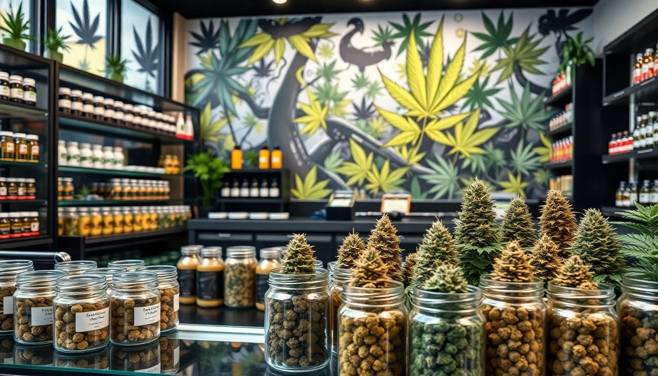 Buy weed online from a well-stocked cannabis retailer showcasing premium products.