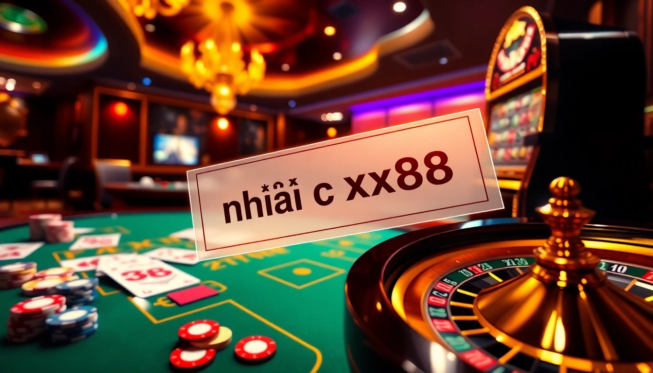Experience the thrill of betting at nhà cái xx88 with vibrant casino visuals and exciting gaming elements.