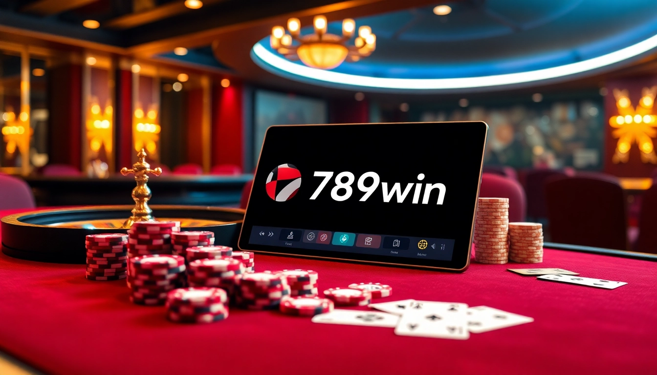 Experience the thrills of a luxurious casino with nhà cái 789win gaming table and vibrant chips.