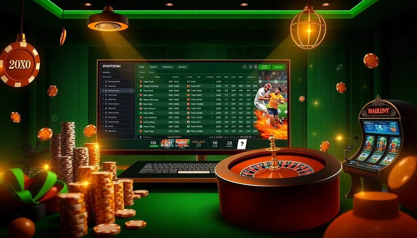 Engaging scene depicting Thể Thao Da88 sports betting, showcasing vibrant odds, betting slips, and luxury gambling elements.