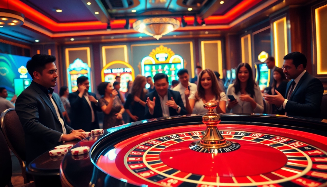 Experience the thrill of gambling at 888VND with exciting games and vibrant casino scenes.