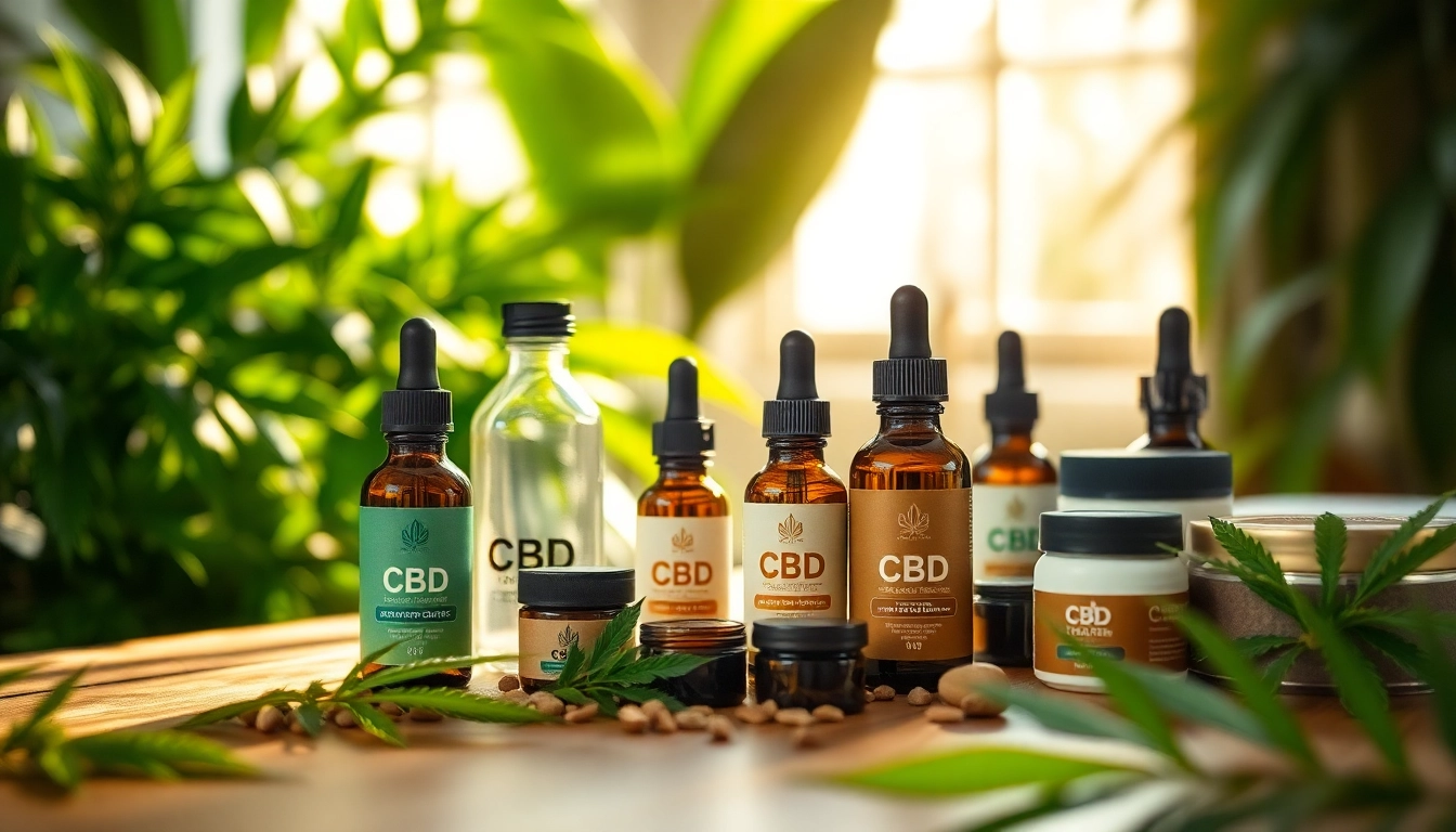 Explore geek thc products arranged elegantly amidst lush greenery and natural light.